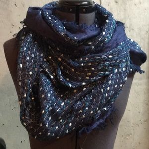 NWT infinity scarf navy blue boho